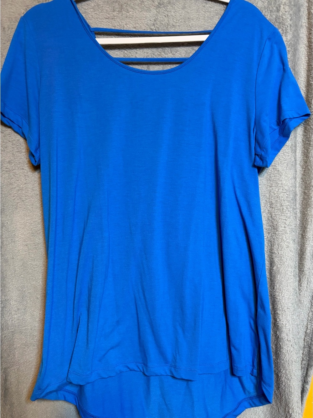 bcg Bright Blue Scoop Neck Short Sleeve Top